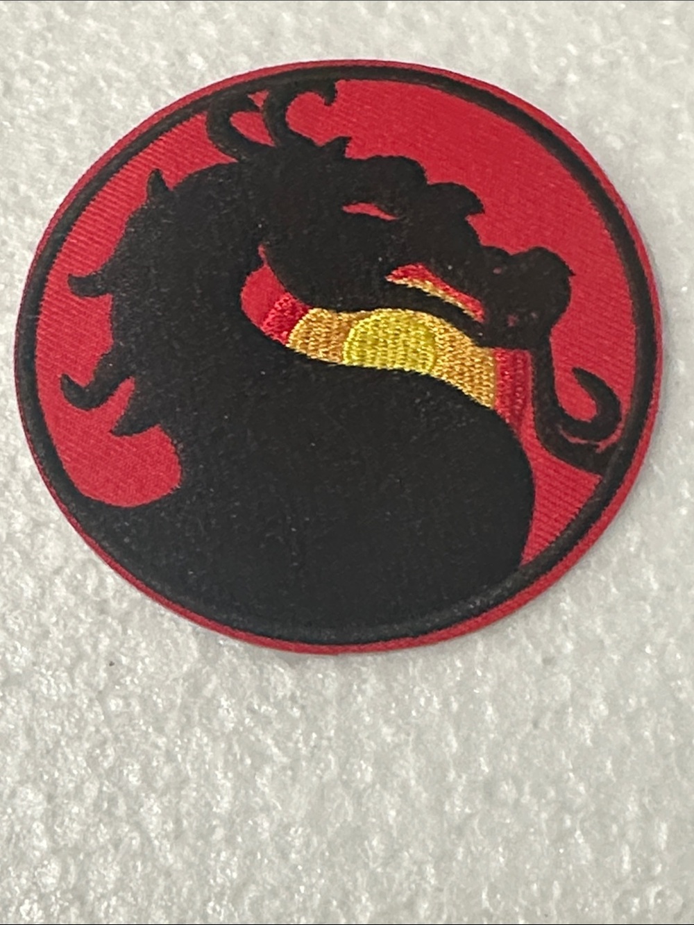 Red and Black Dragon Patch - Unbranded Embroidered Reptile Accessory